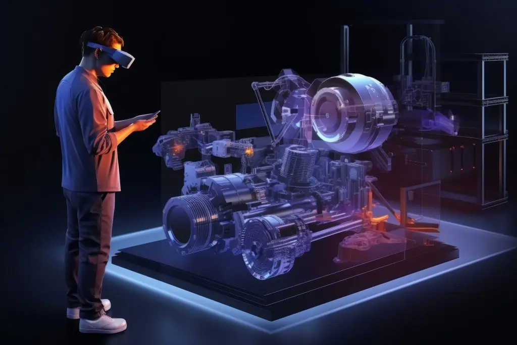 person using ar technology their daily occupation